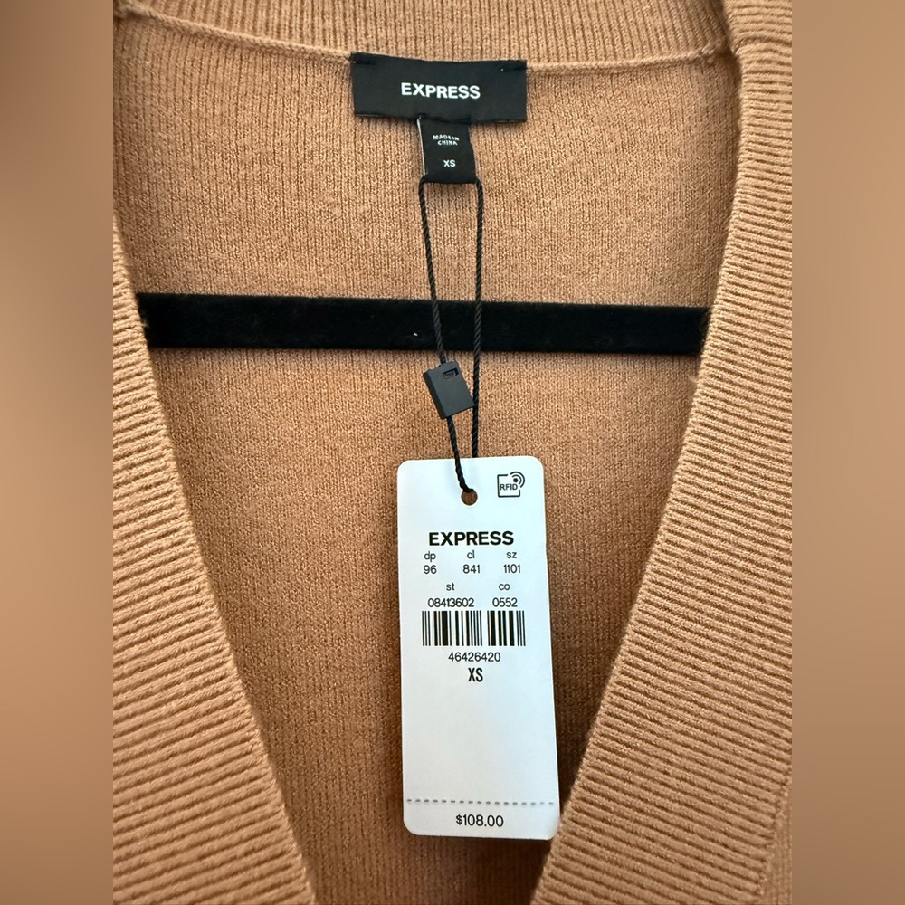 EXPRESS NWT Rhinestone Bows Cropped Cardigan - Picture 8 of 9